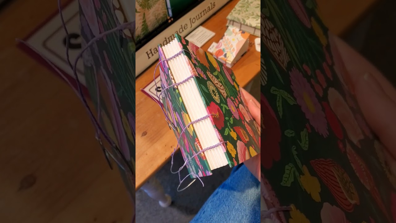 Finishing Up a Coptic-bound Watercolor Sketchbook // Fresh new stitches by Stoneburner Books #books