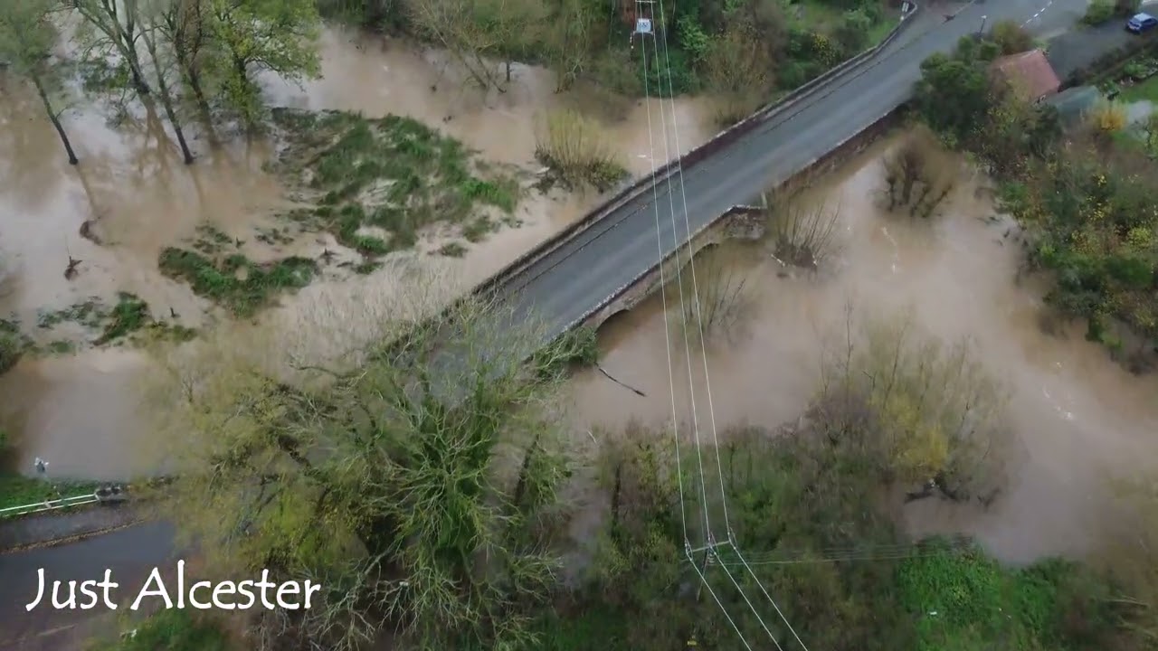 Storm Claudia in Alcester - By Drone