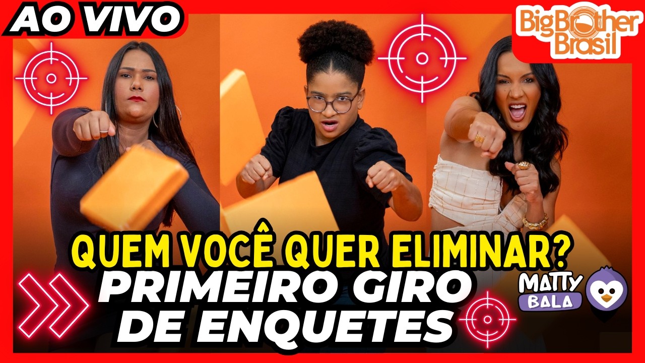 🚨 PRIMEIRO GIRO DE ENQUETES ENTRE CHAIANY, MAXIANE e MILENA // PARED&Atilde;O ao vivo BBB 26 #bbb #BBB26