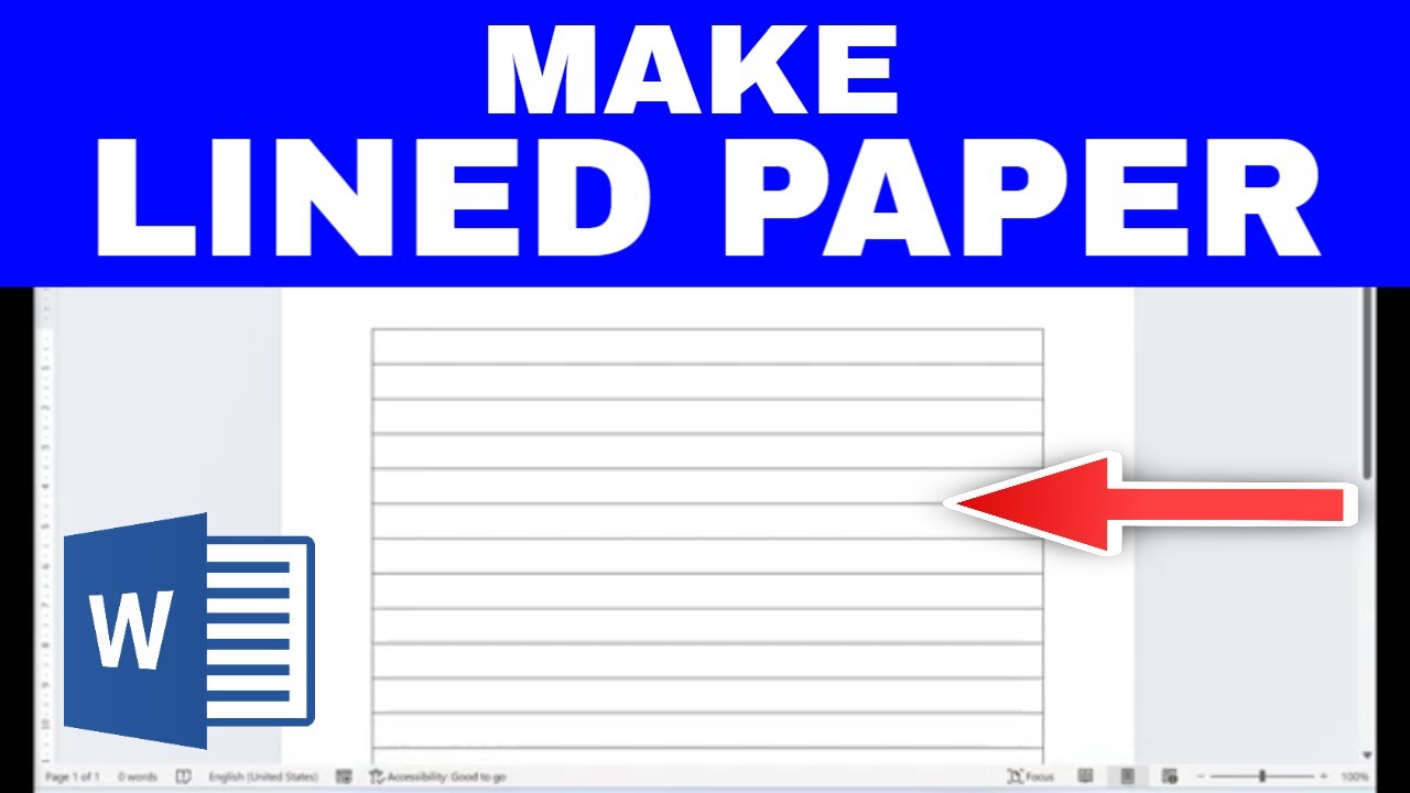 How to Make 'Lined' Paper in Word | Make Journal or Notebook Paper Using Word