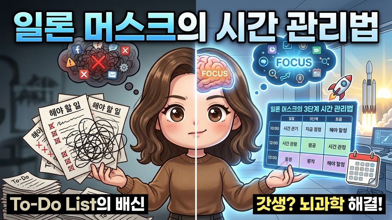 일론 머스크의 3단계 시간 관리법! 오늘의 할 일을 나열하지마세요