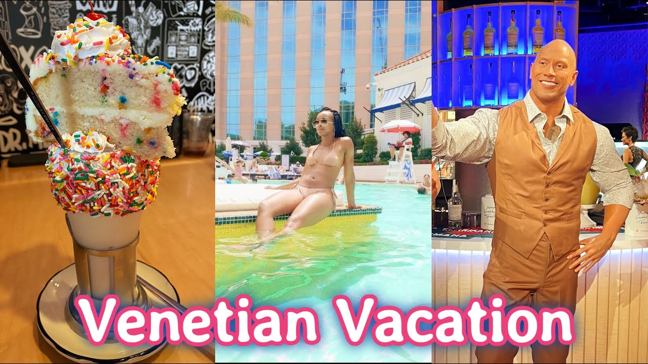 LAS VEGAS VENETIAN HOTEL- POOLS| BLACK TAP| THE WAX MUSEUM