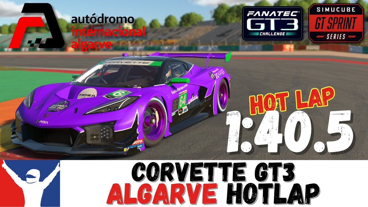 iRacing Chevy Corvette GT3 Algarve Guide Lap - 