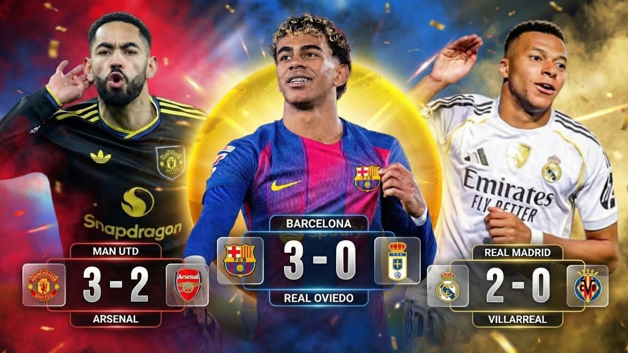 ​3-2! WHAT A GAME!  Man Utd Beat Arsenal | Barca & Madrid Title Race