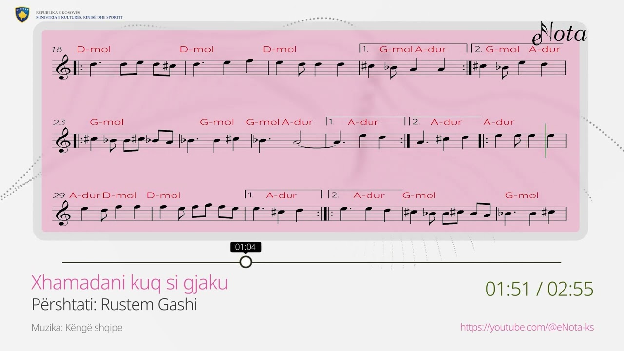 Xhamadani kuq si gjaku me nota