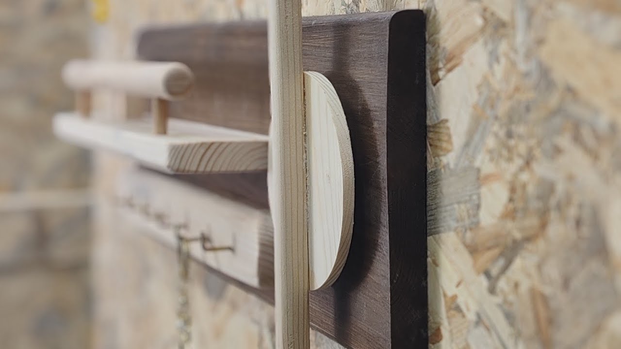 Woodworking wall shelf and key holder tips 