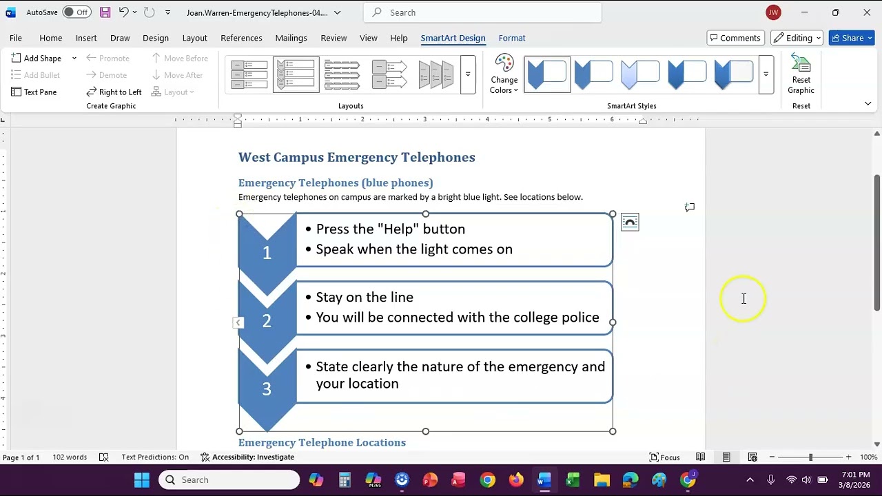Word Ch 4 Independent Project 4-5, Steps 1 - 7