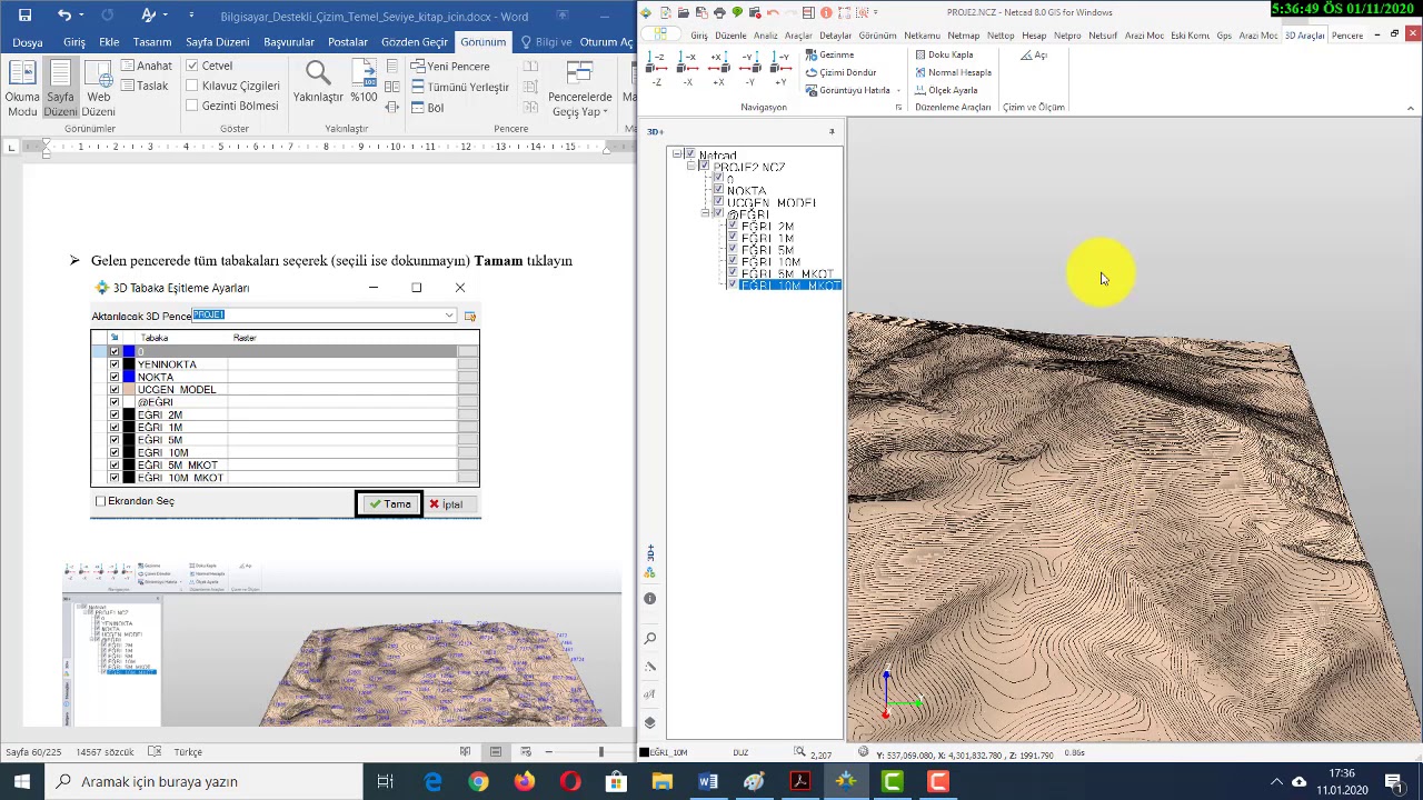 NetCad ile Sayısal Arazi Modeli Hazırlanması ve 3D G&ouml;r&uuml;nt&uuml;leme