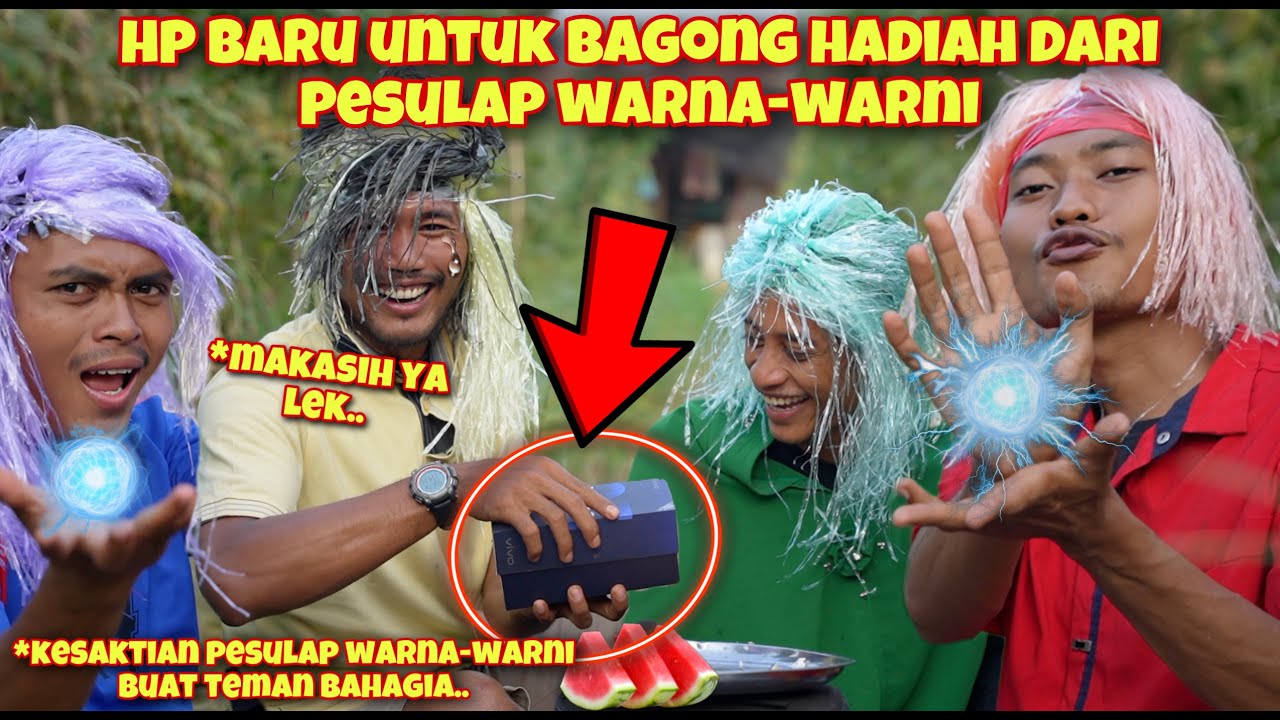 BAGONG TERHARU DI KASIH HP BARU SAAT MAKAN SUSHI DENGAN PESULAP WARNA- WARNI