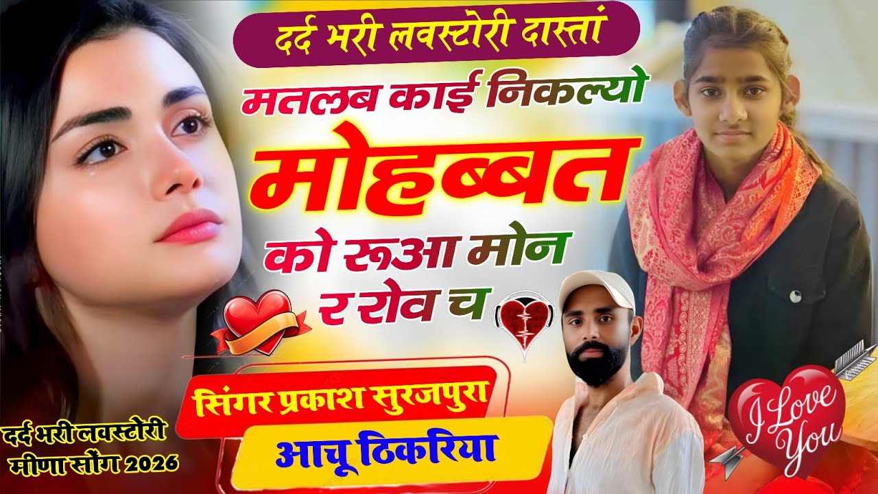 दर्द भरा मीणा सॉन्ग !! मतलब काई निकल्यो मोहब्बत को ! Aachu thikariya Prakash Surajpura ! #meenageet 