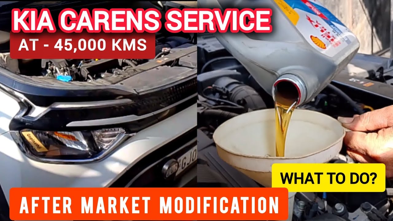 KIA Carens Service At 45,000 KMS | After Market Modification #automobile #kia #carmodification 