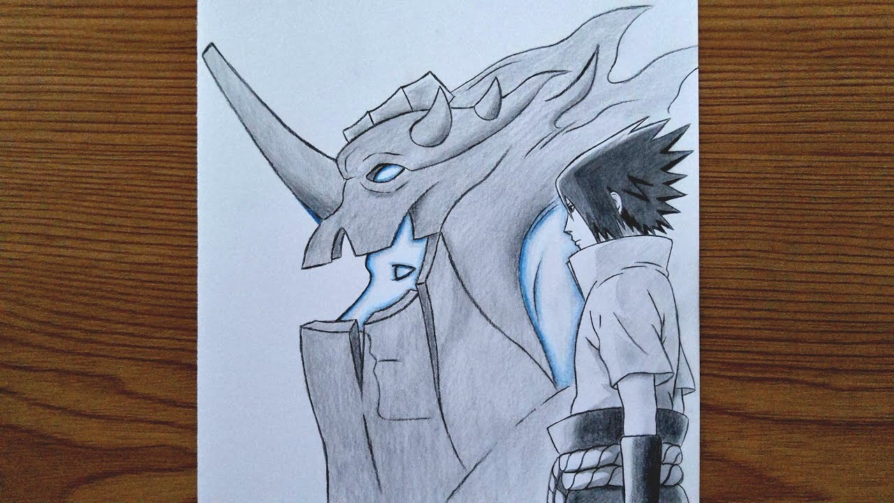 How To Draw Sasuke Uchiha Indra Susanoo || Easy Anime Pencil Drawing Tutorial