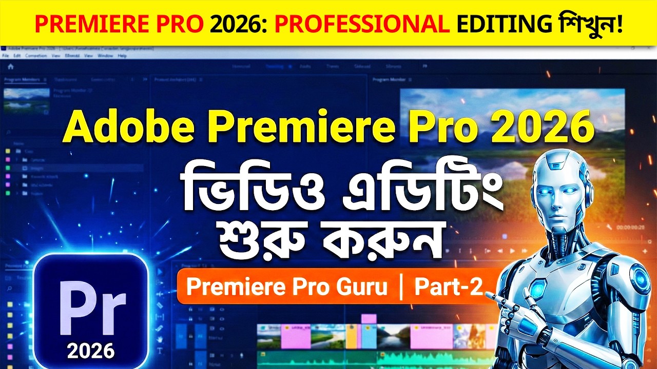 Premiere Pro 2026 দিয়ে ভিডিও এডিটিং শুরু করবেন কিভাবে? | How to Start Editing | Part-2