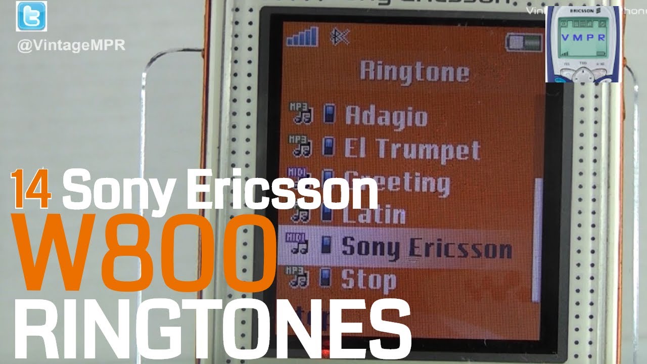 14 Sony Ericsson W800i Mobile Phone Ringtones from 2005