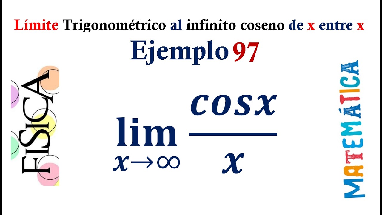 Límite trigonométrico cuando x tiende al infinito de cosx/x - Ejemplo 97