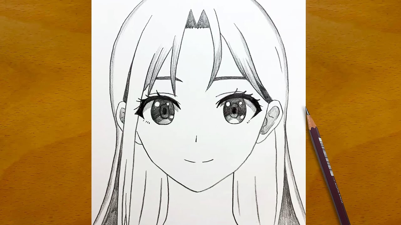Anime Sketch | How to Draw a Beautiful Anime Girl Face Step-by-Step