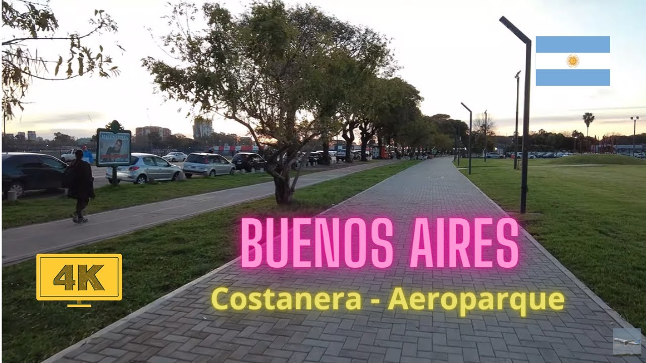 Walking Tour 4K Buenos Aires Aeroparque, Costanera norte #walking #argentina