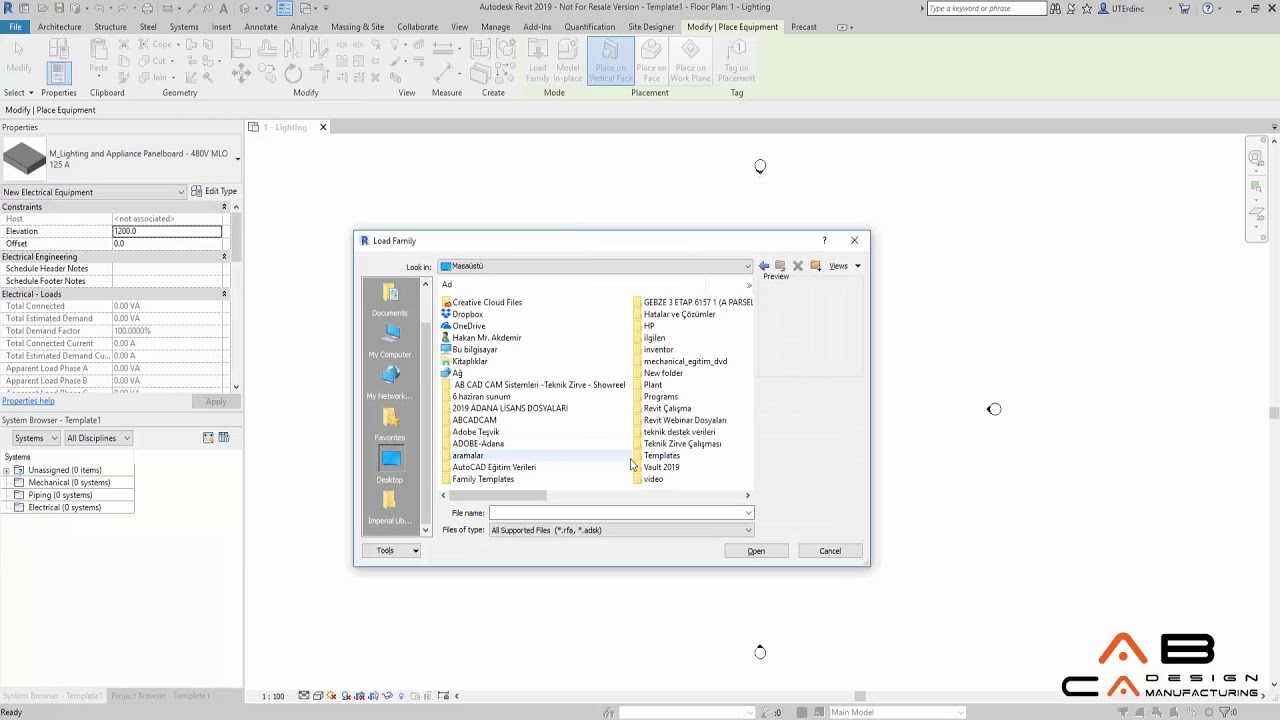 Revit MEP - Türkiye Standartlarında Elektrik ve Aydınlatma Projesi Webinarı