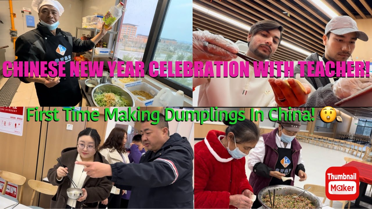 Celebrating Chinese New Year in China 🇨🇳 | Dumpling Making with Teacher 🥟✨