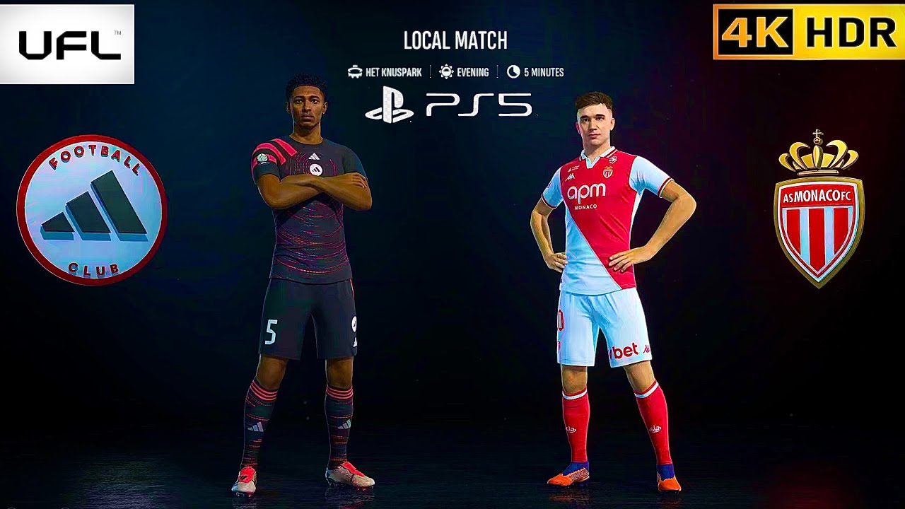 UFL - Adidas FC vs Monaco FC | Ps5 Slim | Ultra Realistic Gameplay | 2160p60Fps.