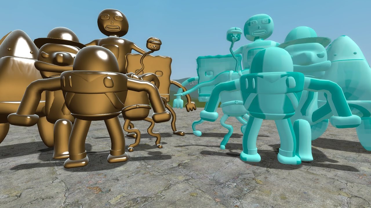 GOLDEN 3D SANIC CLONES MEMES VS DIAMOND 3D SANIC CLONES MEMES in Garry's Mod!