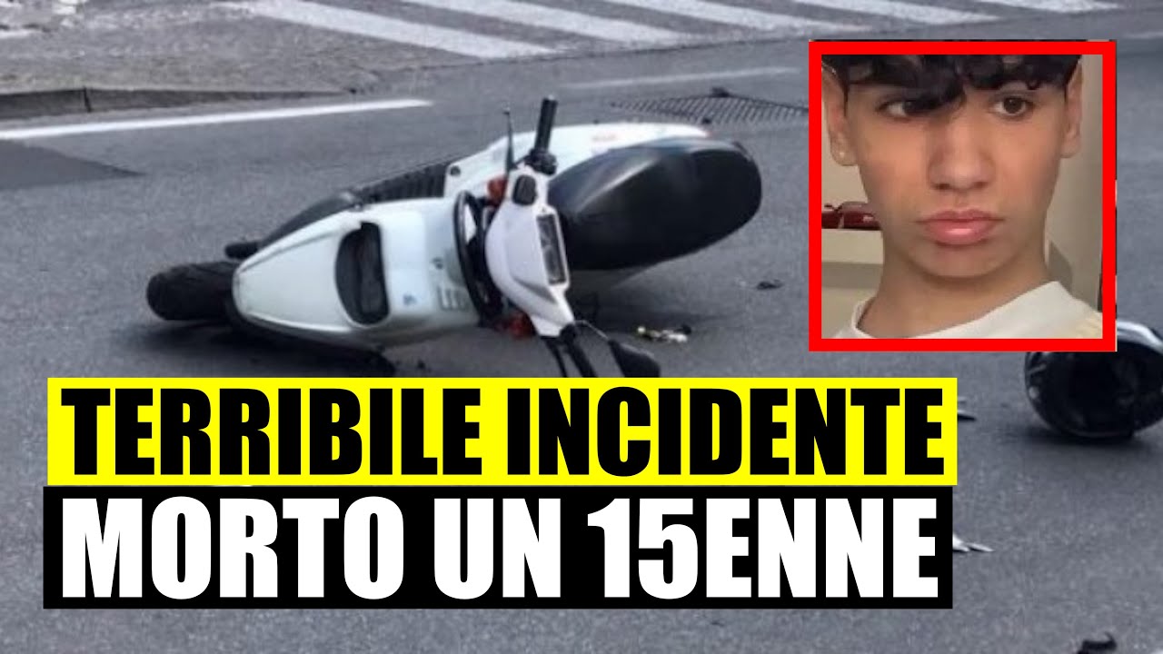 TERRIBILE INCIDENTE IN MOTO: GABRIELE MUORE A 15 ANNI. “NON C’È STATO NULLA DA FARE”