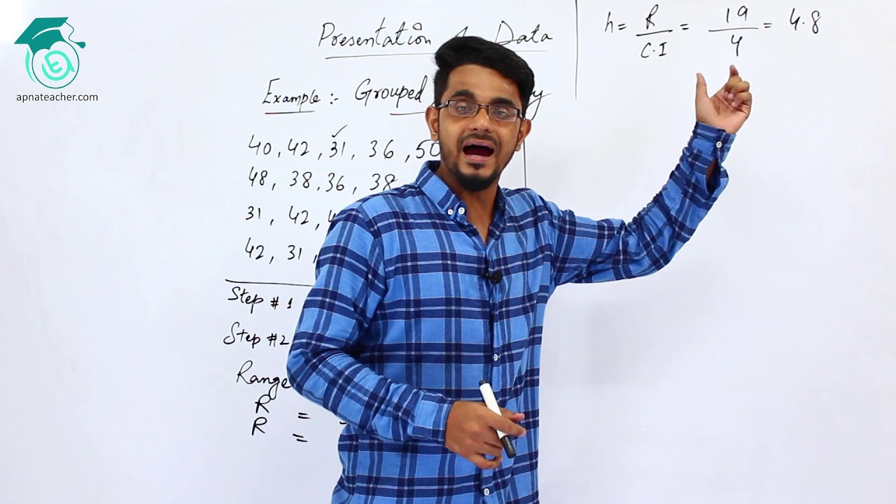 XII Statistics | Presentation of Data | Grouped Frequency| Apna Teacher