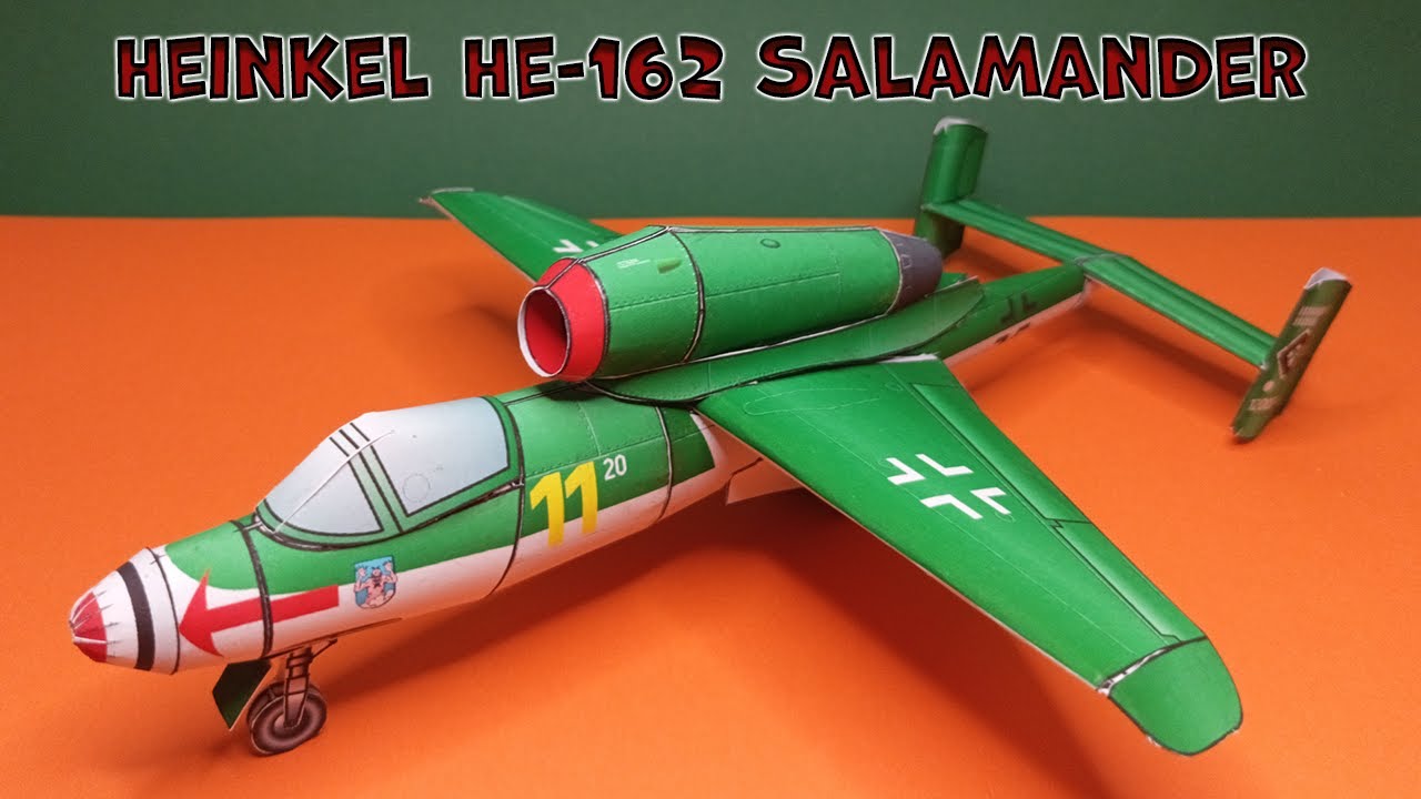 Heinkel He-162 Salamander Paper Model | How to Make a Paper Airplane Model | Paper craft | DIY Paper