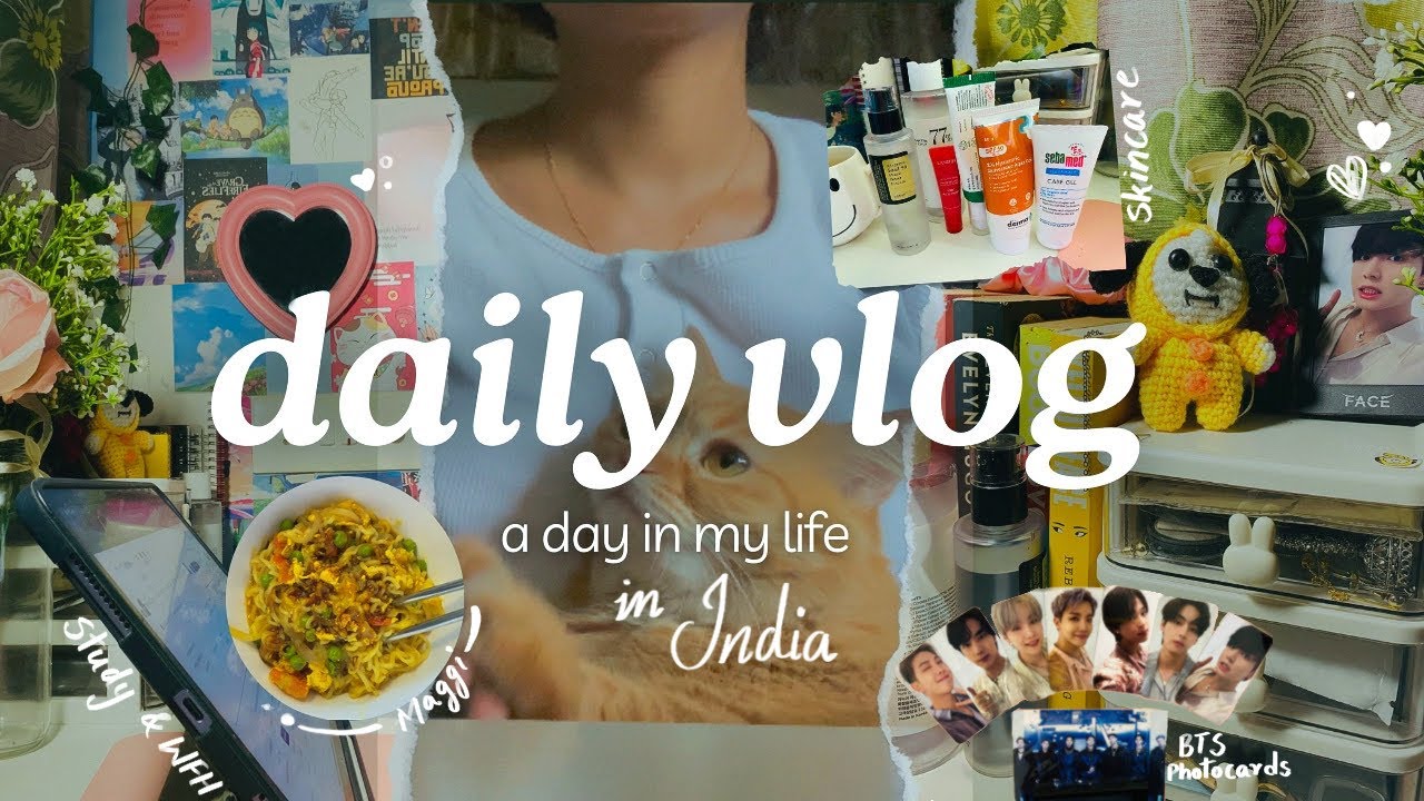 Productive day in my life | Indian aesthetic vlog 🌷| Realistic & cozy introvert life.