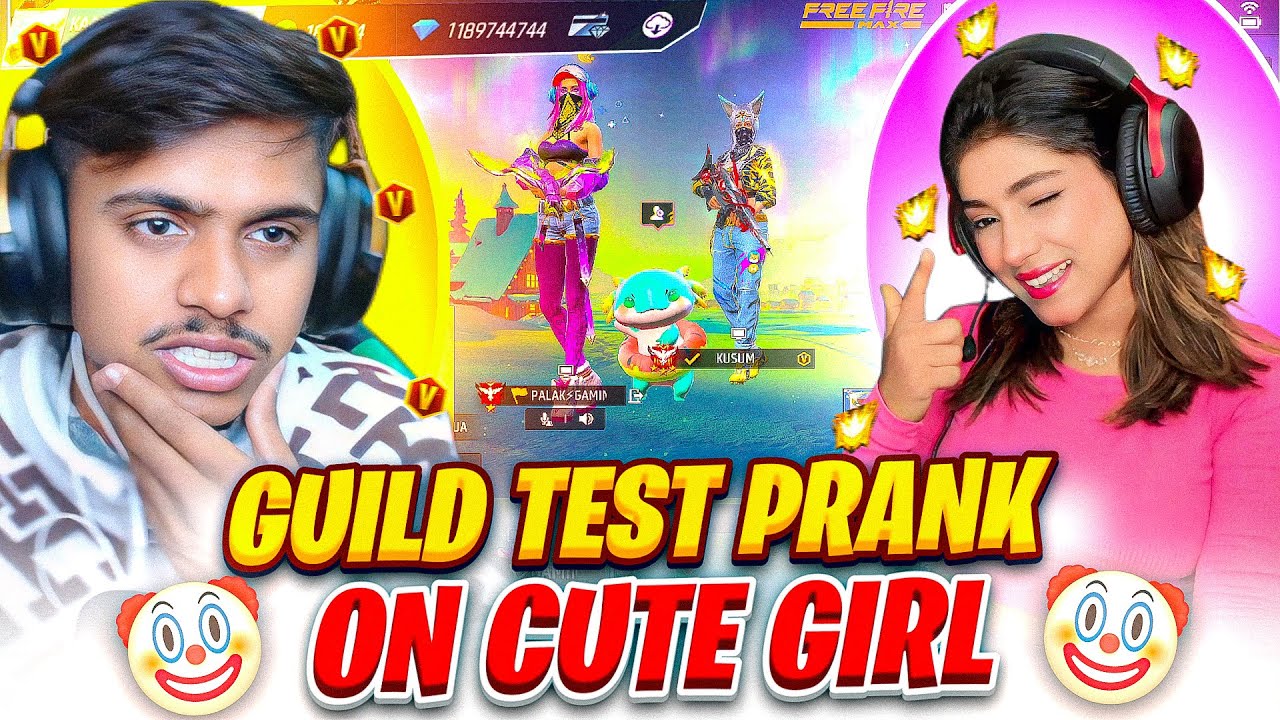 GUILD TEST  PRANK WITH CUTE GIRL YOUTUBER 😱🔥|| KAAL YT