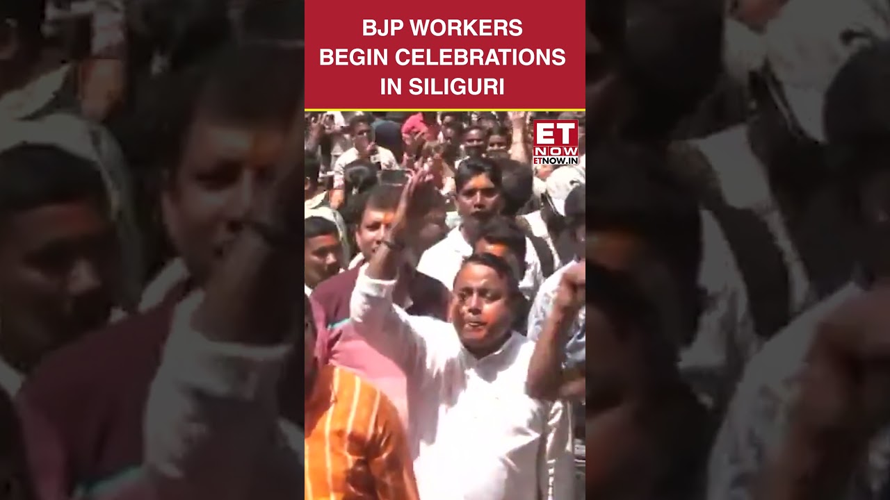 West Bengal Elections 2026: BJP Workers Celebrate At The Party Office In Siliguri | #shorts