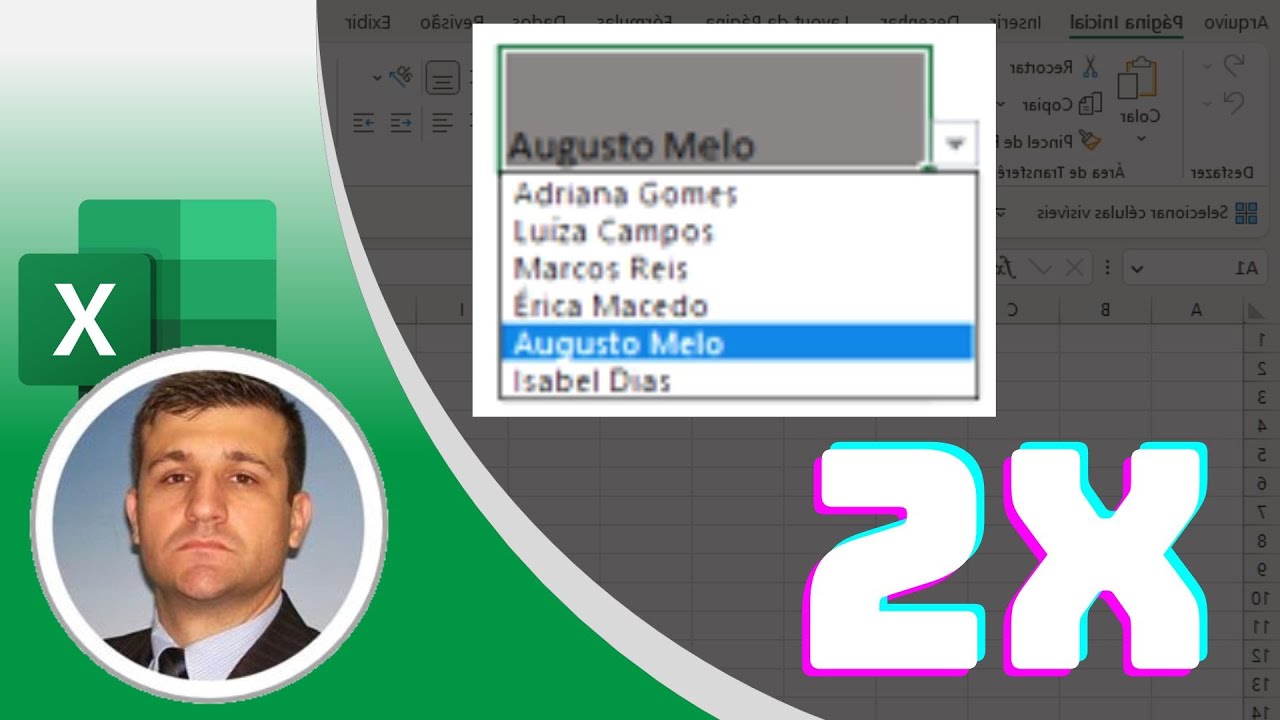 Lista suspensa com duas bases no Excel