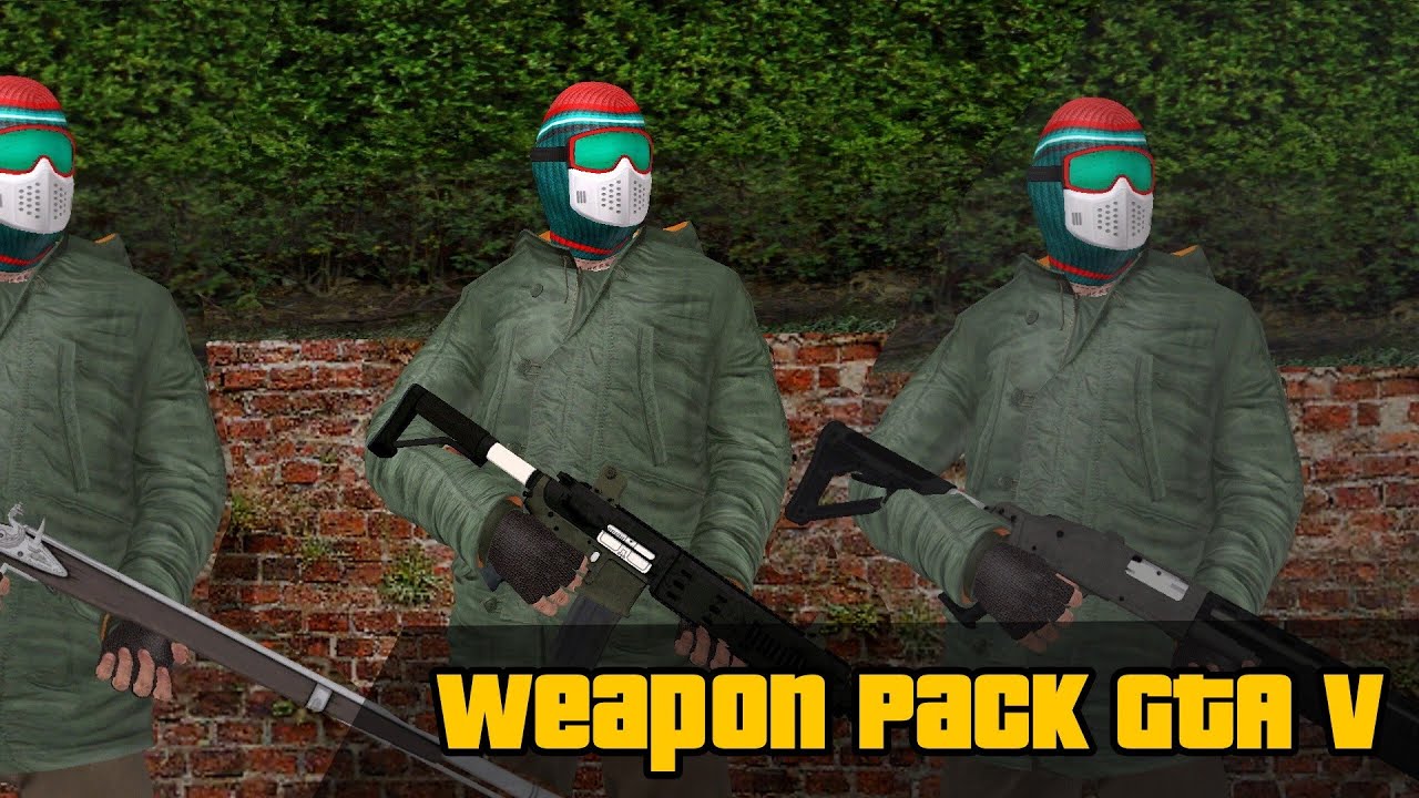REVIEW & SHARE !! WEAPON PACK GTA V FOR GTA SA MOBILE