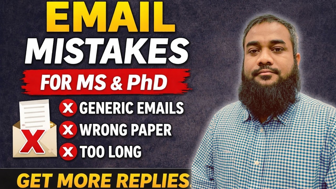 The Mistakes Students Make When Emailing Professors for MS & PhD | Get More Replies