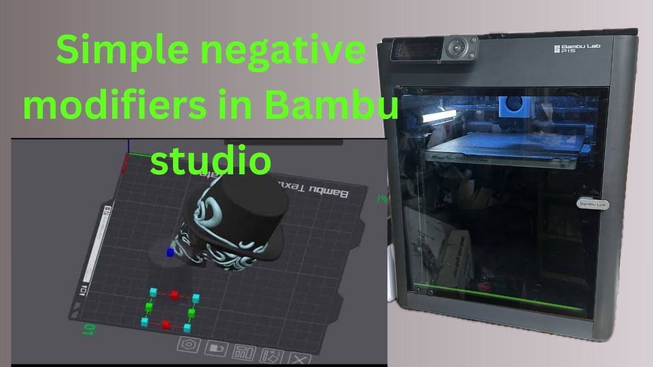 Использование отрицательных модификаторов в Bambu Studio P1s/P1p/X1c