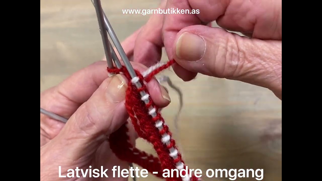Kronbladvotten - slik strikker du latvisk flette
