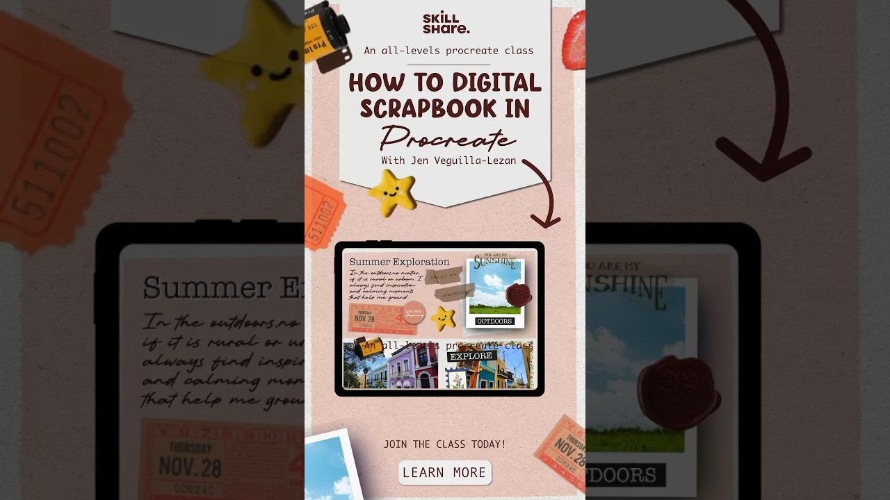 Learn digital scrapbooking in Procreate!