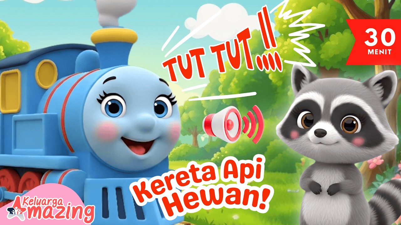 Tut Tut Kereta Hewan Hutan 🚂🐘 | Tebak & Belajar Nama Hewan | Video Edukasi Anak PAUD TK