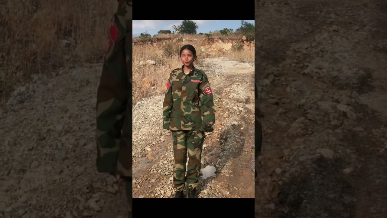 PDF army girl in Myanmar #shorts #myanmargirls #myanmar
