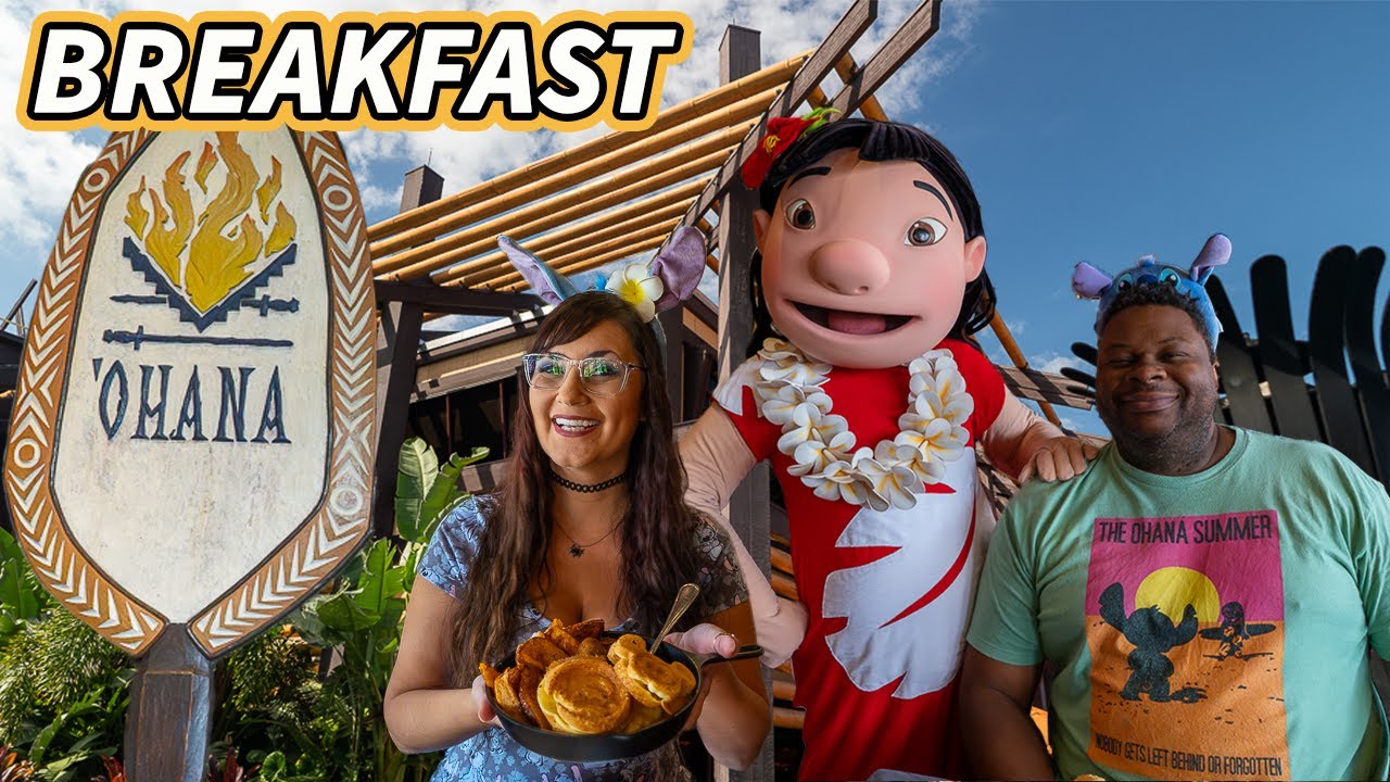 'Ohana BREAKFAST epic wipeout 🏄 Disney World Polynesian resort 🤙 Ohana food review