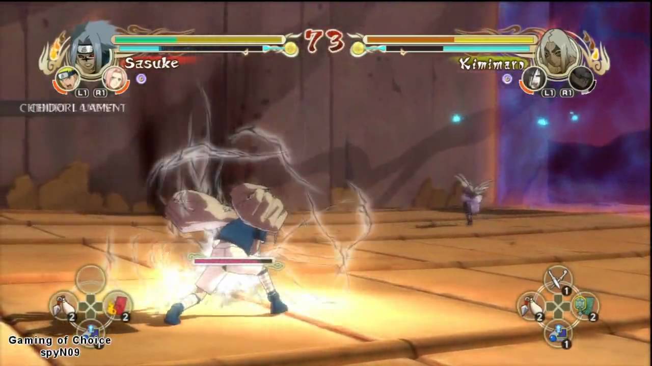 Naruto Ultimate Ninja Storm - 001 - CS2 Sasuke vs CS2 Kimimaro [PS3 in HD]