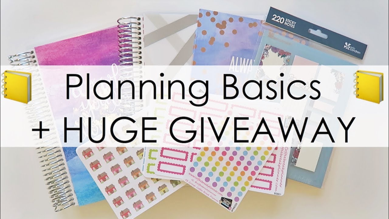 Planning Basics + HUGE GIVEAWAY