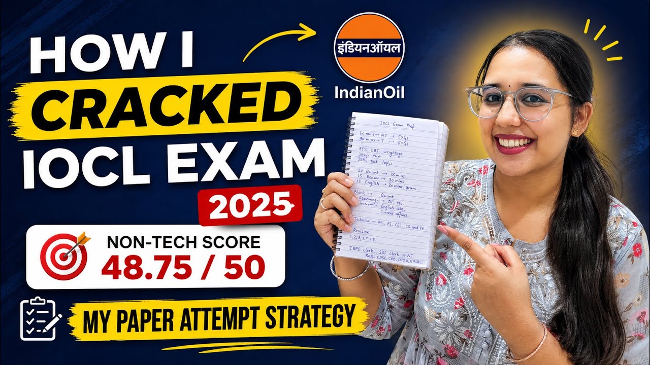 How I cracked IOCL exam 2025 | My paper attempt and mock test attempt strategy #iocl #psu #strategy 