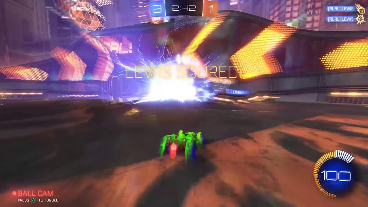 Playing Rocket leage with my friend