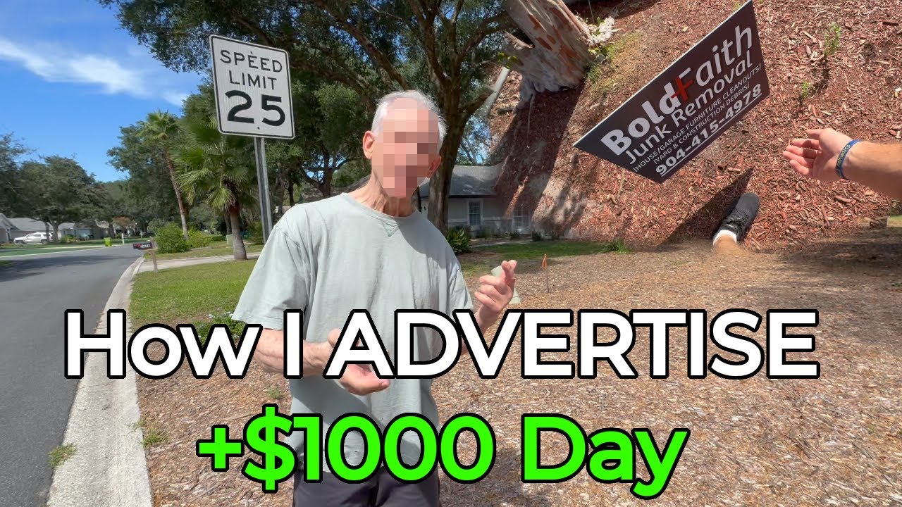 How I Advertise my Junk Removal Business + $1000 Day