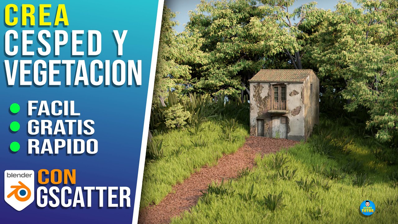 Учебник по BLENDER, 😱создайте 🌿ТРАВУ И РАСТИТЕЛЬНОСТЬ🌿 с помощью GSCATTER
