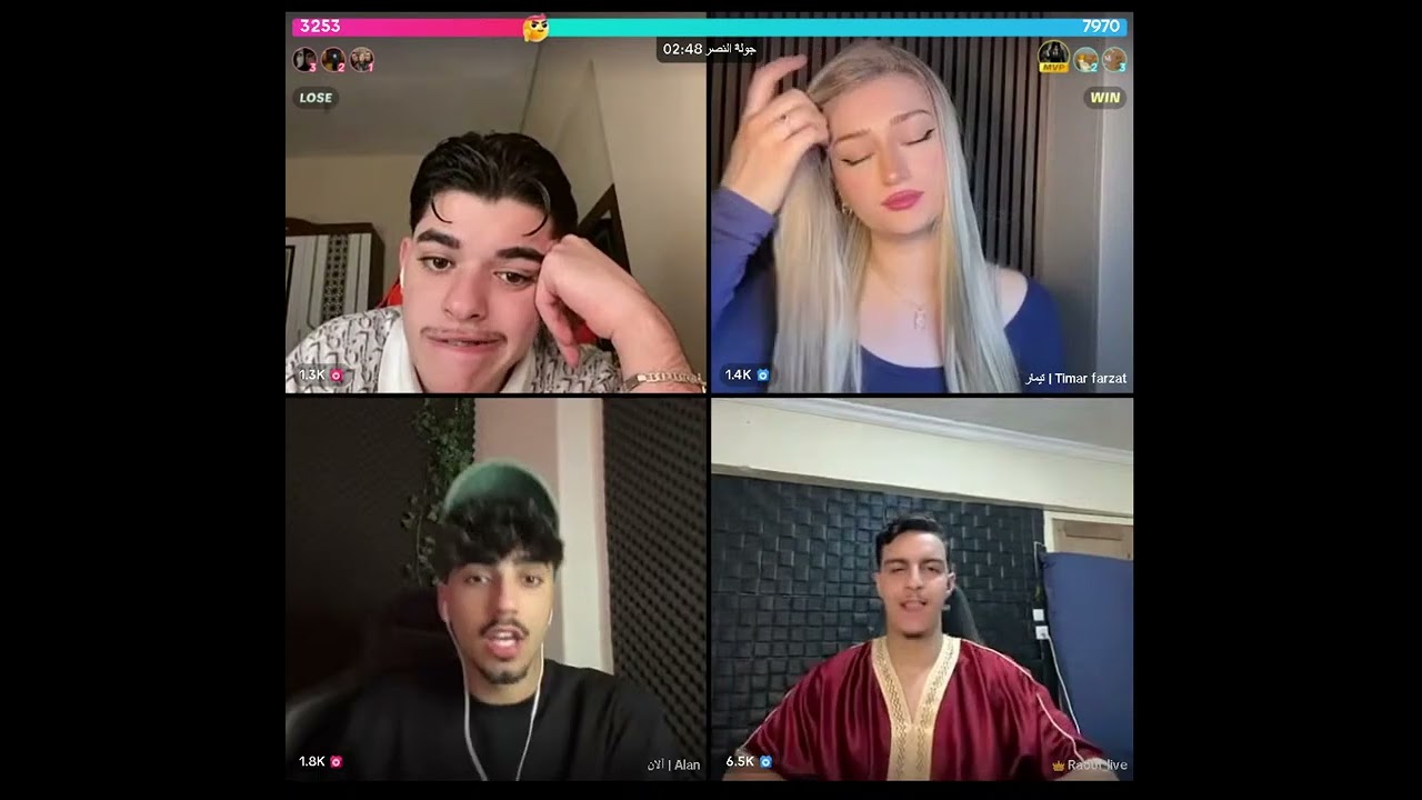 احمد وليد والآن رباعي مع تيمار ورؤوف دردشة وضحك 🤣