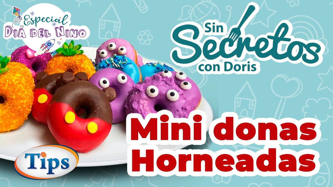 Mini donas horneadas decoradas