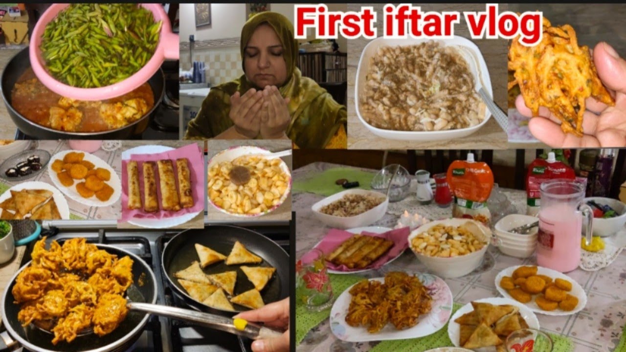 1st iftar vlog| Aftari me Dahi Phulkiyan, laccha Pakora, Samosa, Spring Rolls|Kachnar Chicken recipe