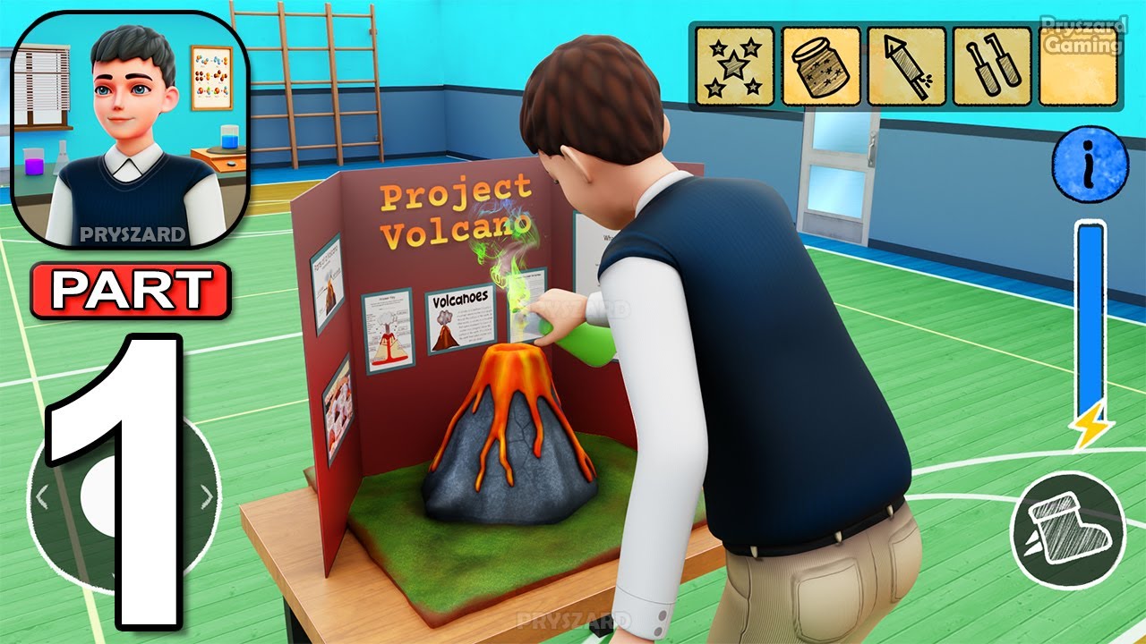 Virtual High School Simulator - Gameplay Walkthrough Part 1 Schoolboy School Pranks (iOS, Android)